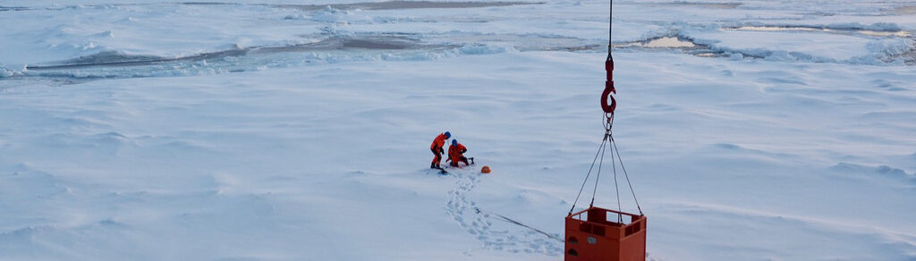 polar researchers working on the Arctic sea ice