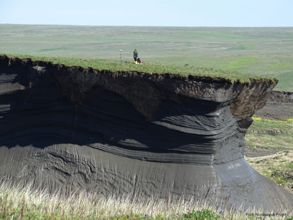 unstable ground due to thawing permafrost